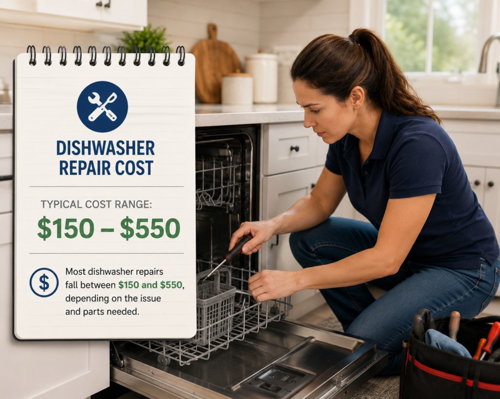 dishwasher repair cost